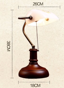 Contains Bulb Vintage Lighting for Bedside Bedroom Bar Living Room Cafe Bar Decoration Vintage Desk Lamp Glass Shade Table Lamp ，Wood Base Desk Accent Lamp