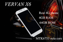 5.1″  VERVAN x6 1920*1080 Smartphone MTK6752 Octa Core Phone 4GB RAM 64GB 4G LTE 3G WCDMA 13.0MP GPS WIFI New Mobile Phone
