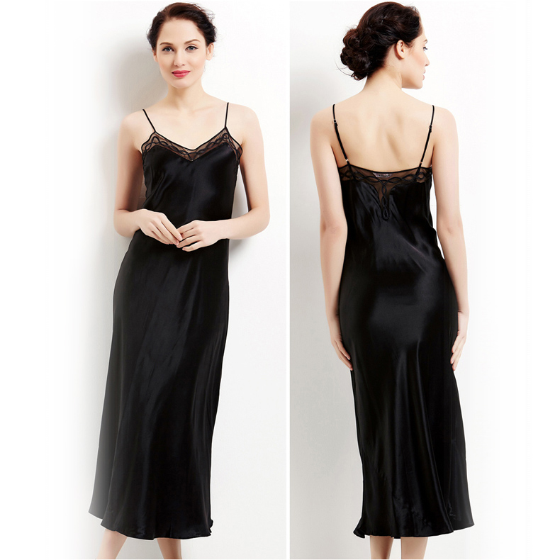 long black silk nightdress