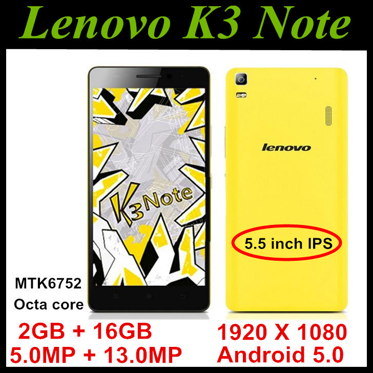 Original Lenovo K3 Note K50 T5 Android5 0 Mobile Phone MTK6752 Octa Core Dual SIM 4G