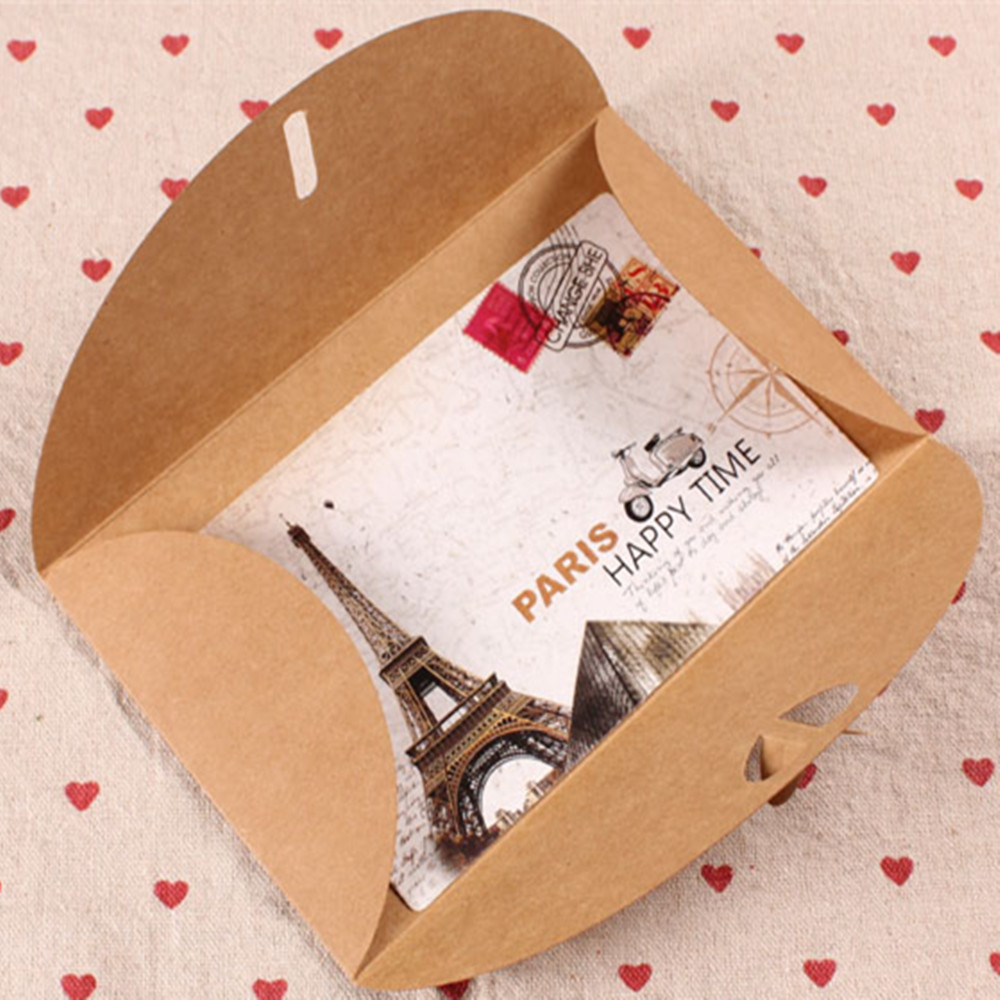 20Pcs/Lot 11*17.5cm Heart Clasp Kraft Paper Envelope For Wedding Party Invitation Card DIY Scrapbooking Postcard Photo Or Letter