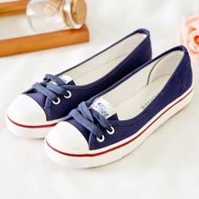 Beier 2015 spring and summer shallow mouth canvas shoes female Korean tidal shoes a pedal lazy