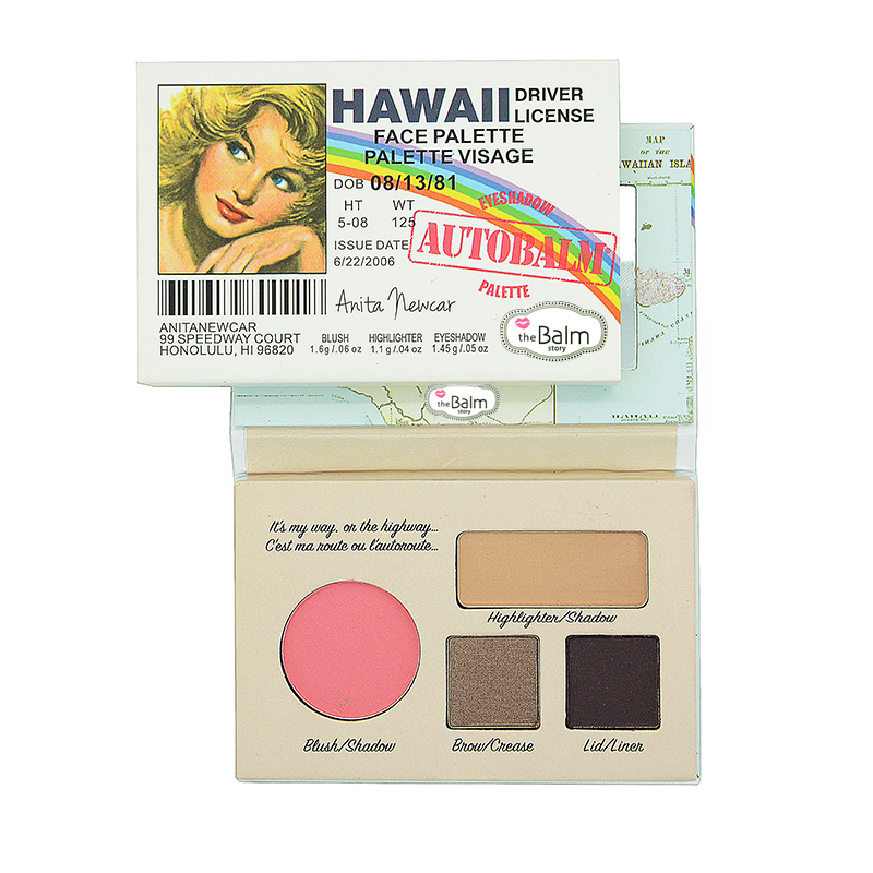 Image of The Balm Cosmetics New 2 Styles HAWAII And CALIFORNIA Naked Matte Eyeshadow Palette Makeup Autobalm Driver License Face Palette