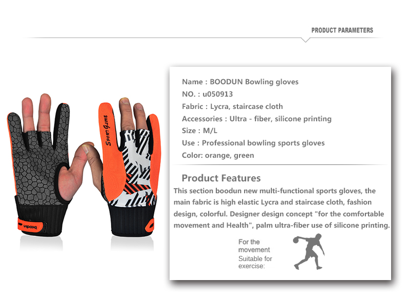 Professional antid/érapante de bowling Bloves confortable de bowling pour accessoires Semi-finger Instruments Sports Gants Moufles pour bowling