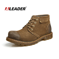 Aleader Genuine Leather Winter Boots Men New Winter Martin Boots For