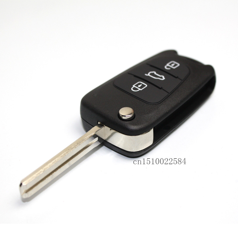 Image of Uncut Blade 3 Buttons Flip Remote Key Shell For Kia K2 K5 HYUNDAI KIA Car Keys Blank Case Cover With HYUNDAI LOGO Free Shipping