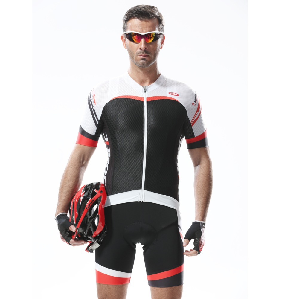 Фотография SANTIC PRO Cycling Jerseys Kits Sets Cycle Cycling Clothing MTB Road Bike Shirt Tops Padded Bicycle Shorts Ropa Ciclismo Men