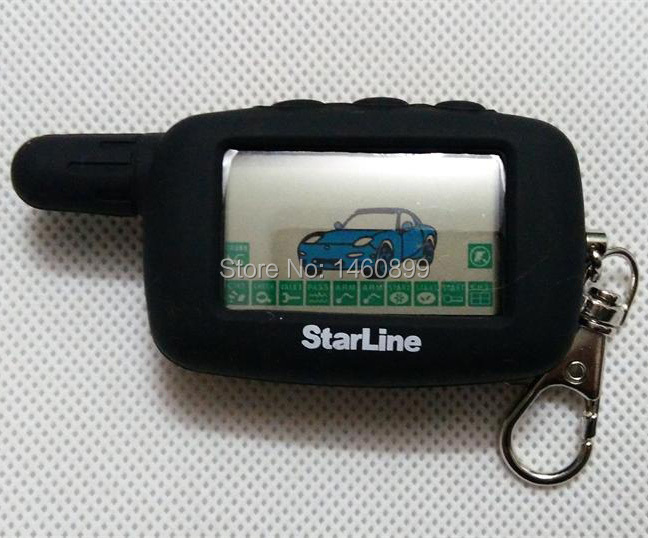 Image of Starline A9 LCD Remote Controller Keychain Key chain +A9/A6 Silicone Case for Vehicle Security Twage A9 Two Way Car Alarm System