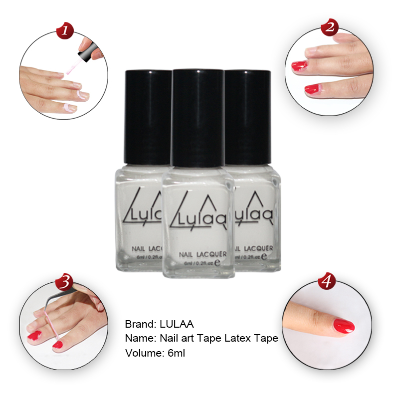 Image of Whitenail art Tape Latex Tape & finger skin protected liquid Palisade Easy clean Base Coat care nail polish