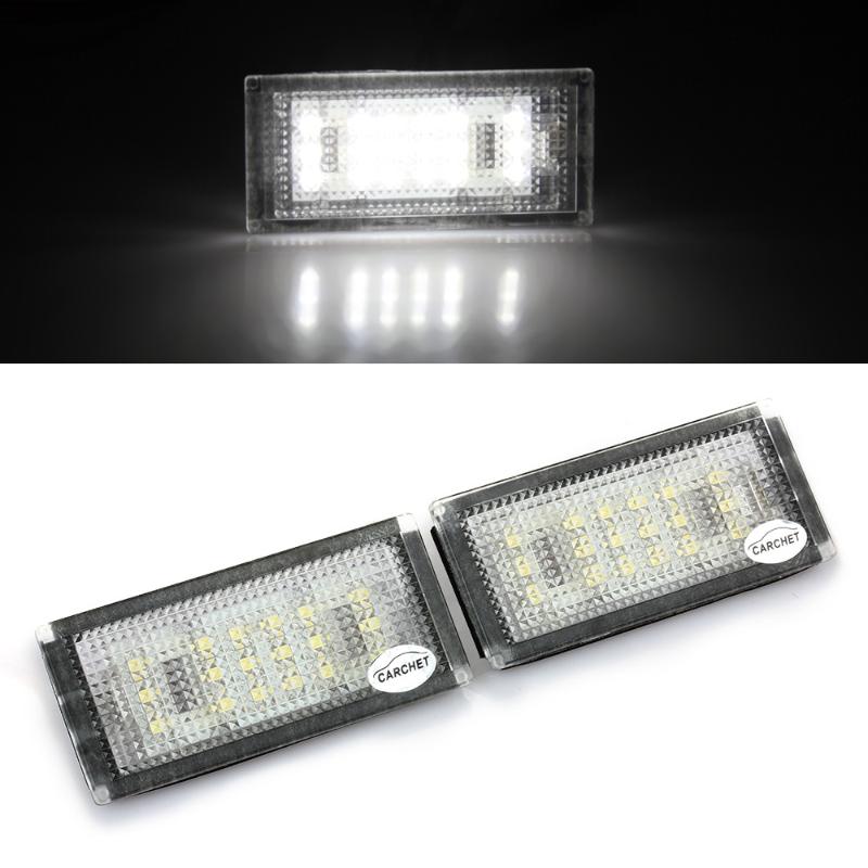 2 x CARCHET White 18 LED 3528 SMD License Plate Light Lamp