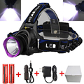 RU USA Head Light Lamp Cree XM L T6 Led 2300LM Rechargeable Headlamps Headlights Lamp Lights