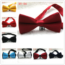 Free shipping brand new Men multicolor solid color bowtie tuxdo cashmere neck ties fashion double layer