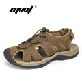 Plus Size Men Sandals Genuine Leather Men Shoes Fashion Outdoor Summer Shoes Slippers Breathable Men s