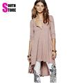 SouthStore 2016 New Fashion Irregular Design Summer Dress Half Sleeve Loose Soft Women Casual Dresses 3