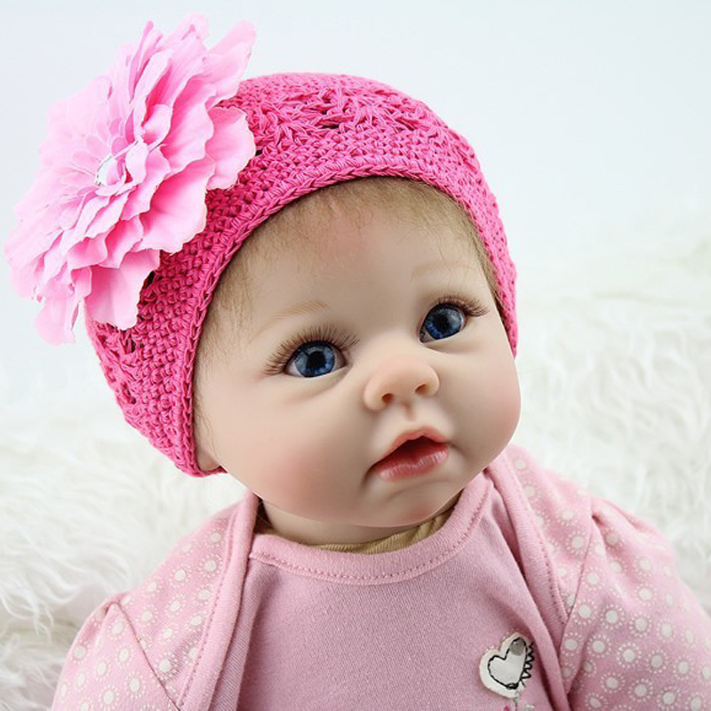 22 inch 55cm Reborn Baby Doll Soft Vinyl Like Silicone Girls Christmas Gift Baby Toys Birthday Gifts Juguetes LifeLike Play Doll