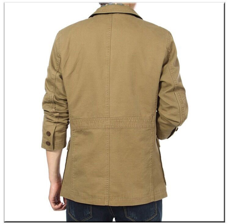 2015 New Arrival Brand Men Military Blazers Slim Fit Masculino Casual Jacket Coat Pure Cotton Suits Ceket Blaser Casaco Blezer (8)