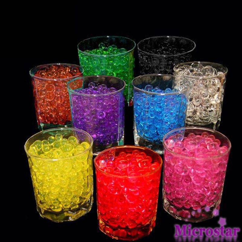 Image of Crystal Soil 5 Packs 2500 Pieces Magic Mud Water Beads Pearl Grow Jelly Balls Wedding Home Decoration Crafts Events Supplies