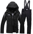 Black Green Blue Cheap Men Woman Unsex Ski snowboard Pure color Clothing skiing suit set outdoor