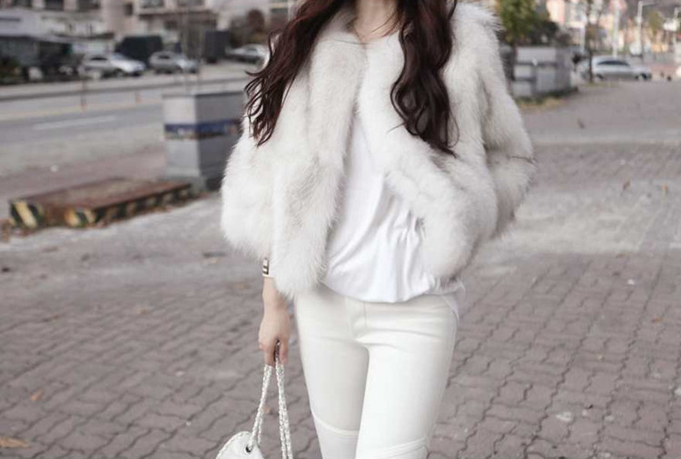 2015 New Winter Genuine Women\'s Fox Fur Coat Fox Fur Round Collar Jacket Fur Warm Coats S-XL Overcoat TP6037 Free Shipping 