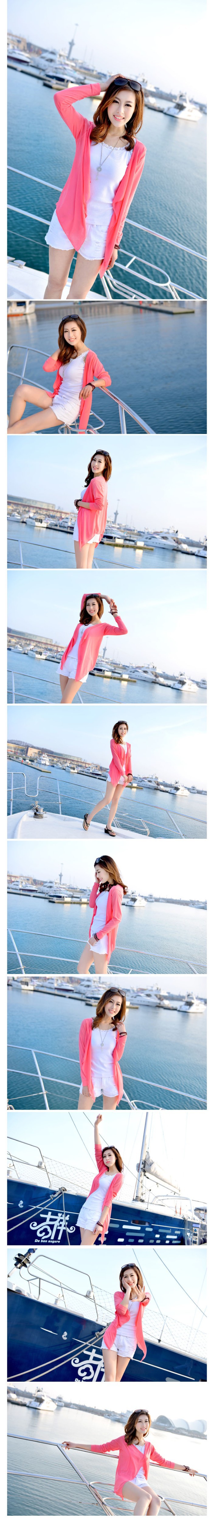 <font><b>Women</b></font> <font><b>Blouse</b></font> Spring 2016 Summer Thin Female Cardigan Teenage Girl Sunscreen Clothing Yellow Pink Gray Blue White Short Tops <font><b>Women</b></font> <font><b>Blouse</b></font> Spring 2016 Summer Thin Female Cardigan Teenage Girl Sunscreen Clothing Yellow Pink Gray Blue White Short Tops