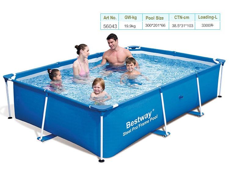 56401 bestway 221 150 43cm 1200l splash jr frame pool 87x59x17 rectangular metal frame support swimming pool 2 2mx1 5m pool frame pool pool poolrectangular frame pool aliexpress