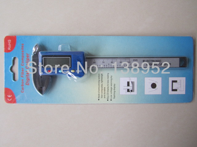 Купить 0-100 мм 4-дюймовый цифровой штангенциркуль углеродного волокна ...