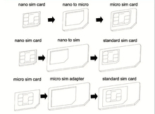 4 in 1 Set Nano SIM Card Micro SIM Card to Standard Adapter Adaptor Converter Set