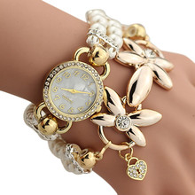 JECKSION Luxury Whte Pearl Bracelet Jewelry Quartz Watch Women Dress Watch Ladies Wrist watch 2016 Relogio Feminino Clock