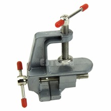 Free Shipping 3.5″ Aluminum Miniature Small Jewelers Hobby Clamp On Table Bench Vise Tool Vice