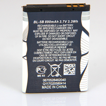 High Quality Brand New 3.7V 3.3Wh Rechargeable LI-ION BL-5B 890mAh Battery Replacement For Nokia