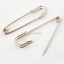100pcs/lot Iron Kilt Pins Metal Jewelry Findings Platinum Color, 70mm long, 18mm wide, 6mm thick, hole: about 6mm