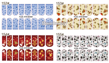 2015 New Christmas Theme Water Transfer Nail Stickers Decals 5pcs Charm DIY Nail Beauty Decoration Tools