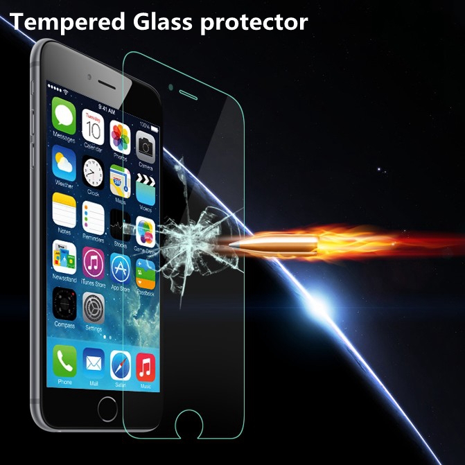 9H Ultrathin Clear Tempered Glass Screen Protector Case for Apple iphone 6 6S 4.7 / Plus 5.5 Reinforced Front Film +Retail Box