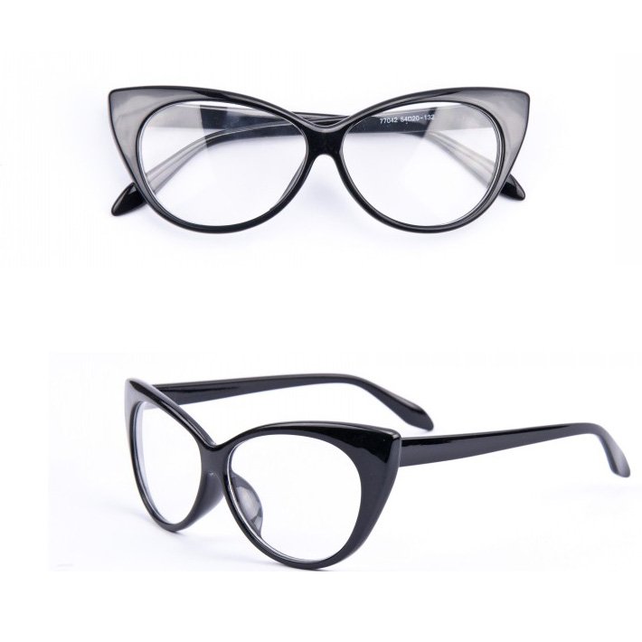 Image of 2016 Brand New Designer Cat Eye Glasses Gafas Retro Fashion Black Women Glasses Frame Clear Lens Vintage Eyewear