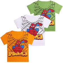 Brand t shirt Kids Boys Baby Girls tees Spiderman Hero T-shirt short Sleeve Tops cotton children Clothes kids Clothing tops