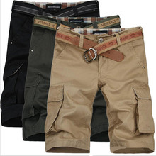 Mens Military Cargo Shorts 2016 Brand New Army Camouflage Shorts Men Bermuda Loose Work Casual Short Pants Plus Size No Belt