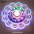 Modern RGB Crystal Acrylic Foyer Led Chandelier 3 5W Corridor Led Ceiling Chandelier Flower Style Porch