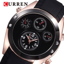 Nueva llegada CURREN Top famosa marca de relojes hombres moda Casual pulsera de caucho de silicona banda Relogio Deportivos deporte 2014