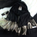 2016 new silk women scarf 10 color fashion black stitching gold silk scarf silk scarves cotton