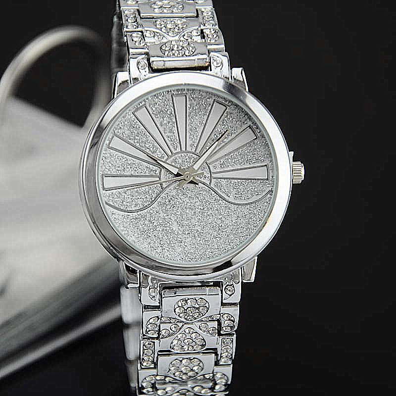 Fashion casual Watch Inlaid crystal Watch Men Stainless steel Quartz Watch 3 colors RQ0088