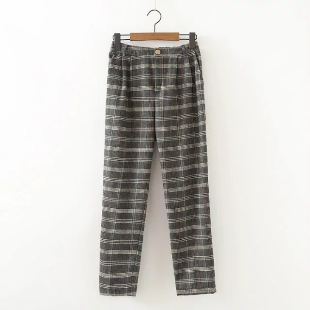 plaid vintage pants