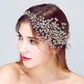 Tiny Beaded Blossoms Tiara Wedding Headpiece Hair Vine Accessories Gold Bridal Headband Handmade Women Hair Jewelry