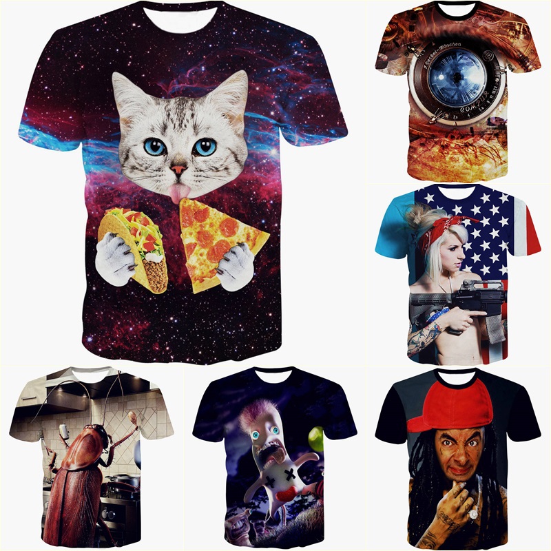 Alisister  /   3d t    cat /  /  galaxy tshirt camisetas harajuku  