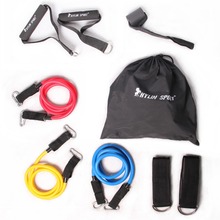 9 Pcs / set Pull Rope And Accessories Yoga Resistance Exercise Gym Fitness Latex Tubes Elastic Training Free Shipping