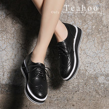 Full Season Oxfords Europe Fashion Platform Shoes Woman Flats Casual Women s Oxfords Round Toe Brogue