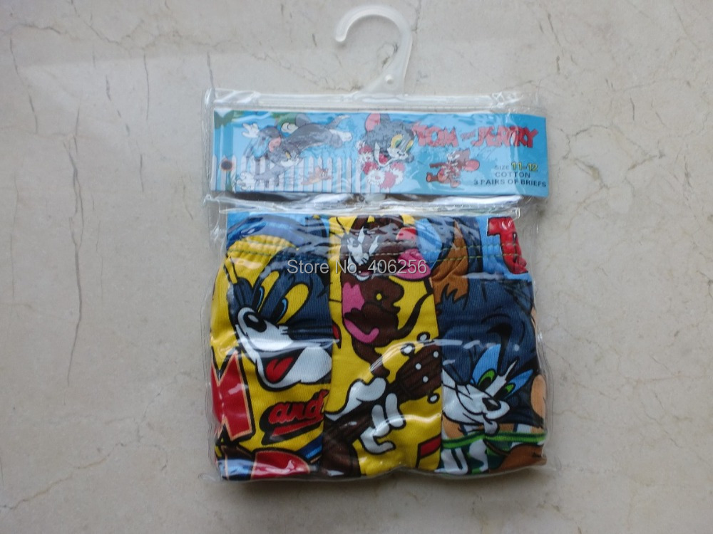 Retail 3pieces/pack Tom and Jerry Boys Kids Children Underwear Briefs