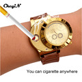 New 2015 Military Electronic Lighter Usb Quartz Watch Man Quartz Sports Cigarette Lighter Men Watches WL002