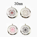 30mm Stainless Steel Aroma Diffuser Necklace Perfume Essential Oil Aromatherapy Locket Necklace free felt pads locket