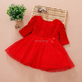 Retail free shipping new summer casual High grade pure white bowknot princess dress baby girls dress