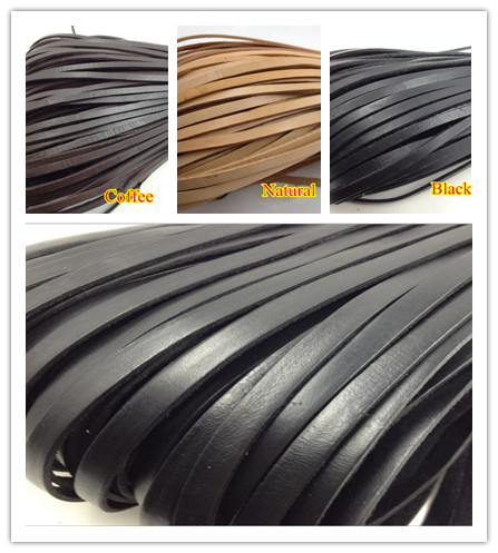 0 : Buy 3 colors 100% Real Flat Leather Cord/strips/string 5MM*2MM String Lace ...